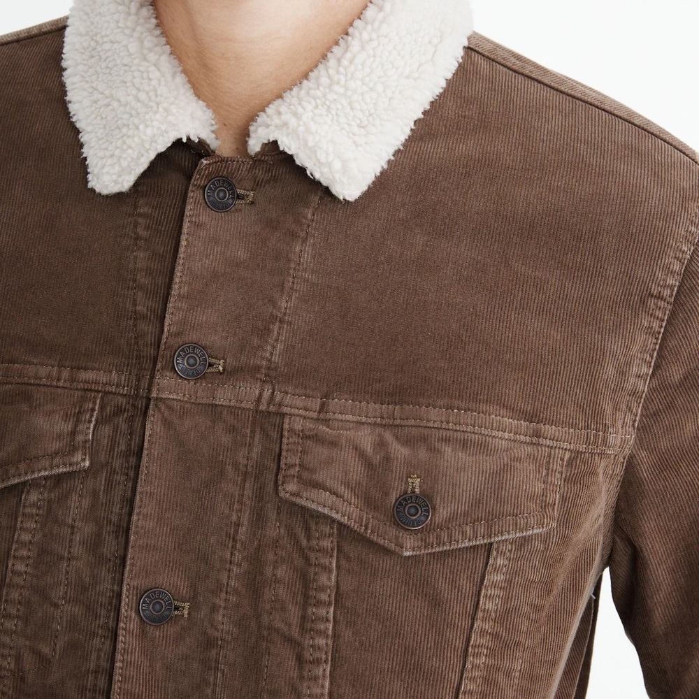 Madewell Brown Sherpa-Lined Corduroy Jacket - Picture 3 of 14